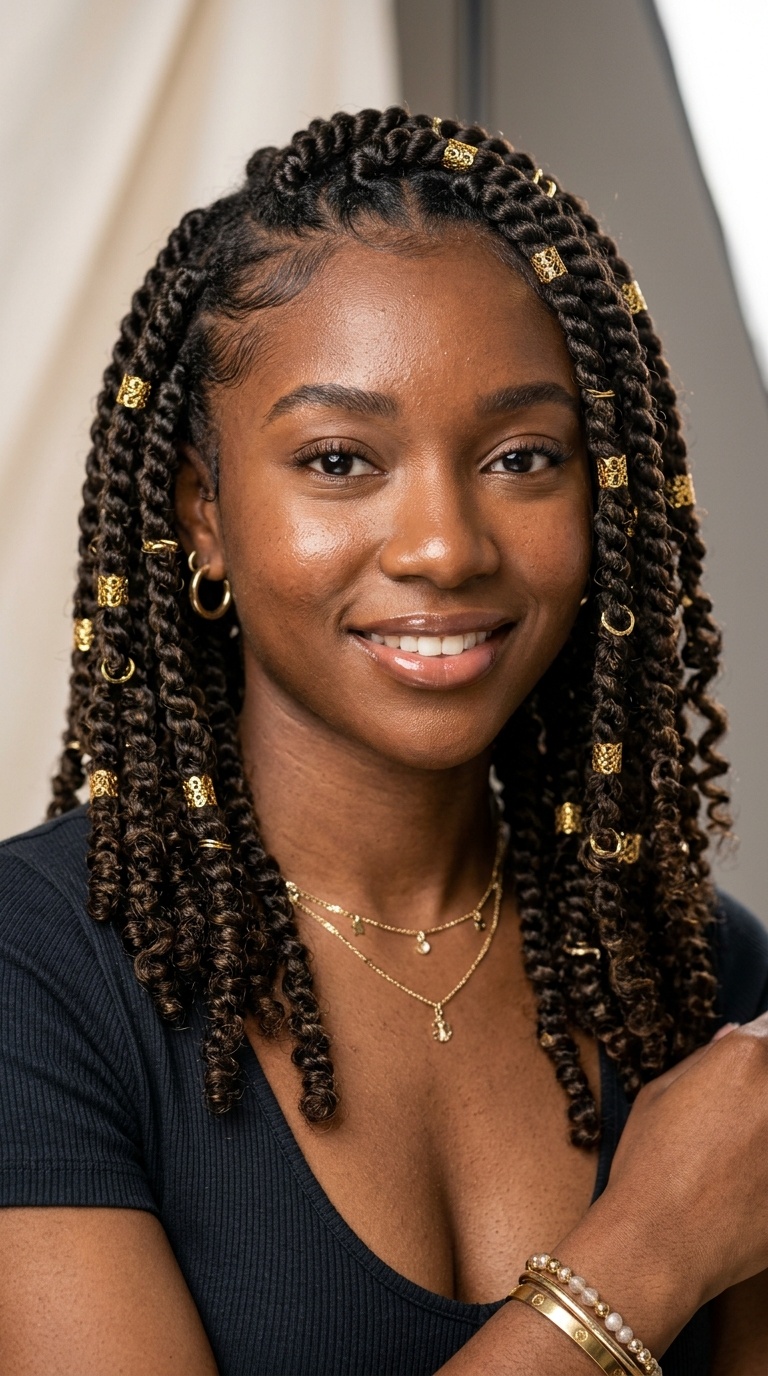 Passion Twists with Golden Cuffs