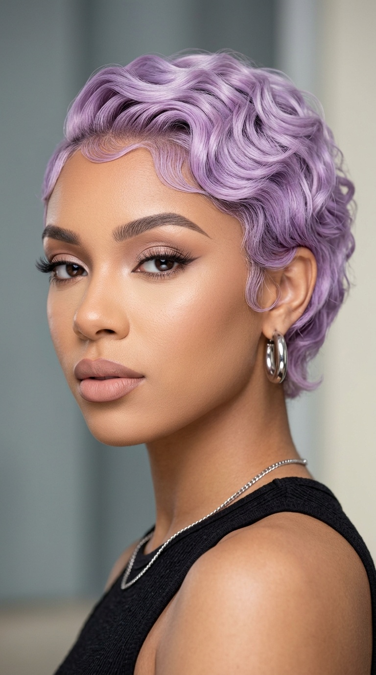 Pastel Lavender Soft Waves