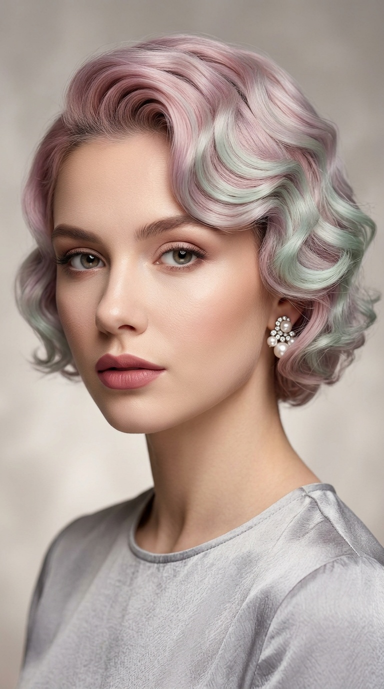 Pastel Toned Vintage Waves