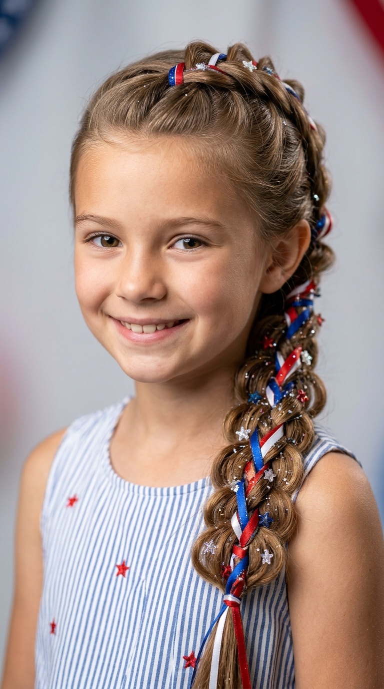 Patriotic Pull-Through Braid
