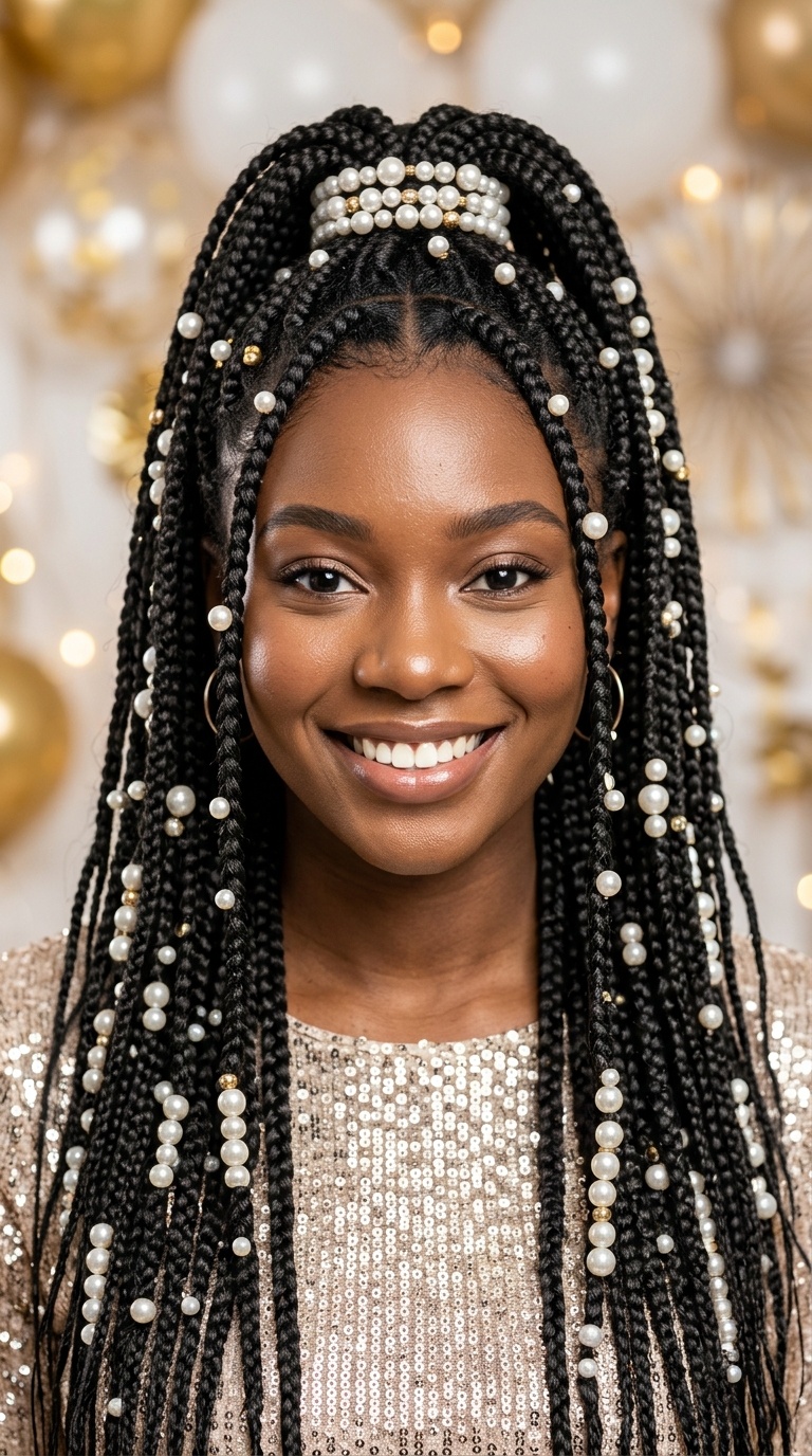 Pearl-Adorned Braids