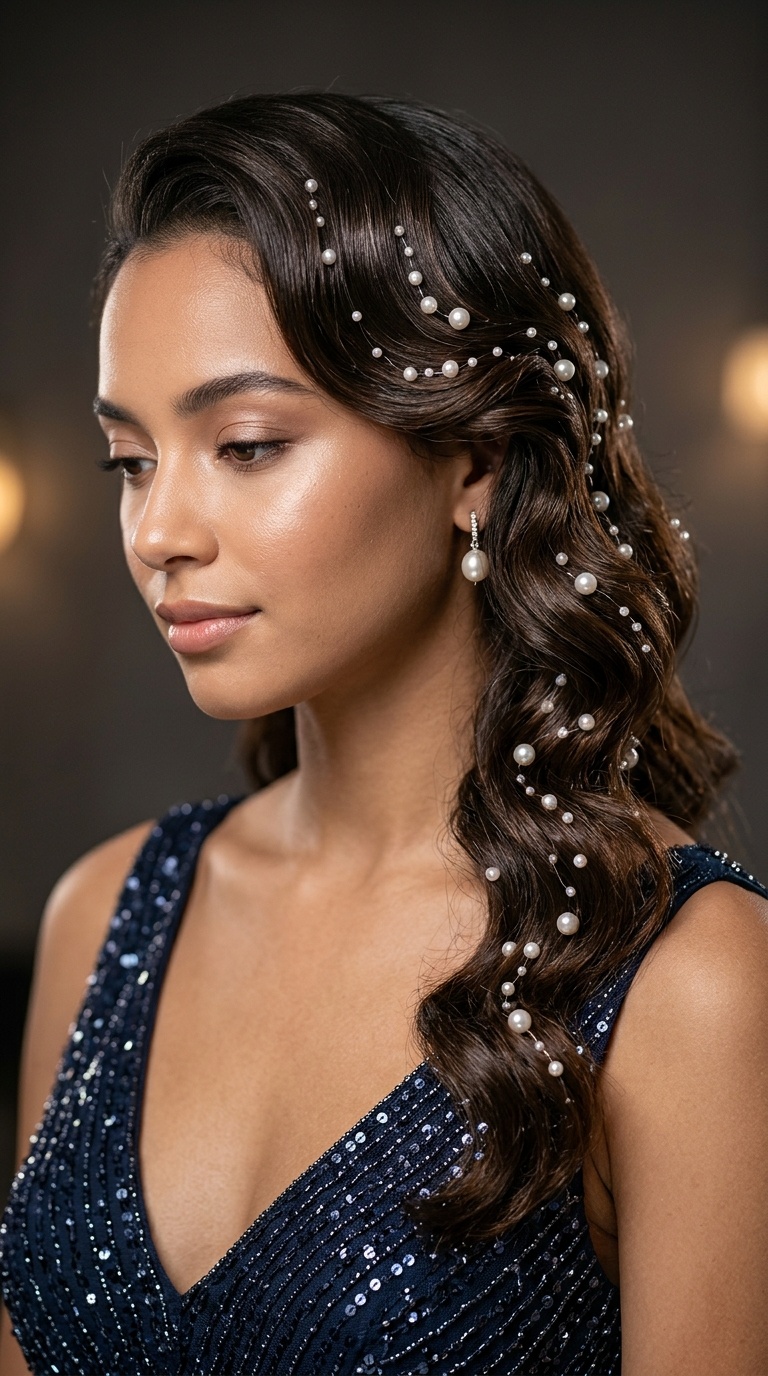 Pearl-Embellished Waves