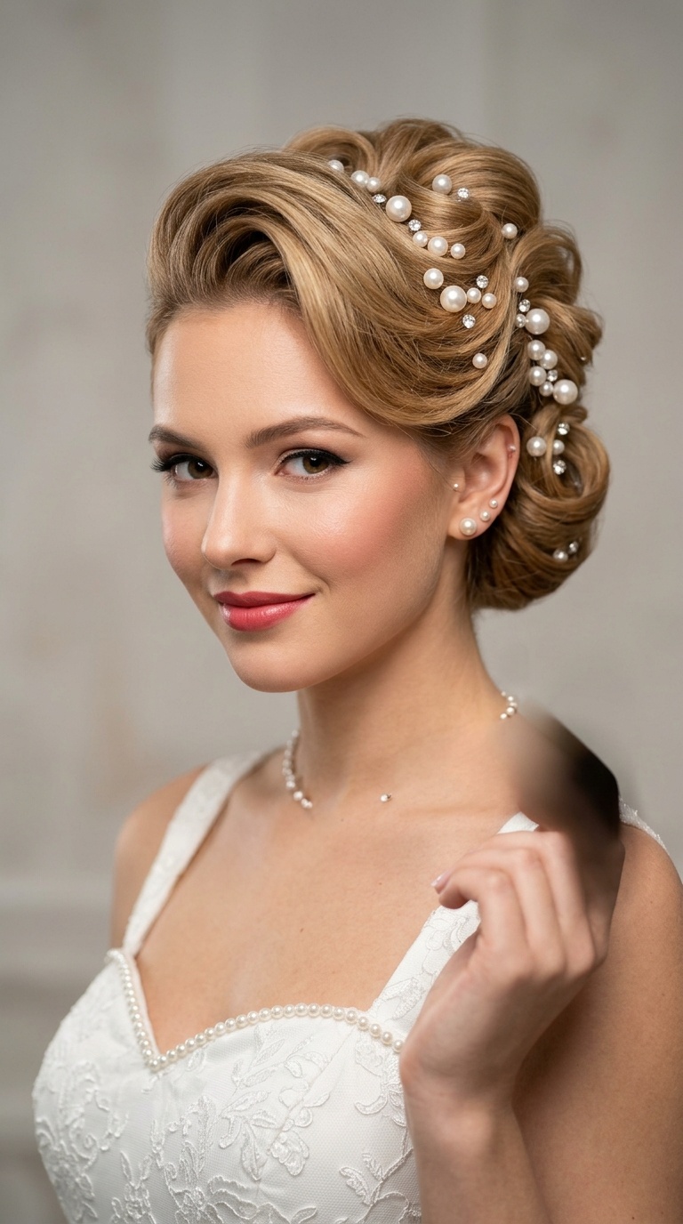 Pearl-Encrusted Pin-Up