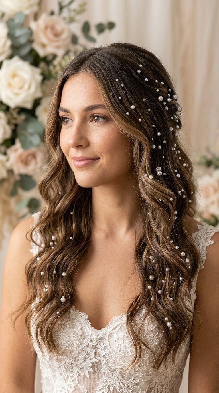 Pearl-Studded Loose Waves