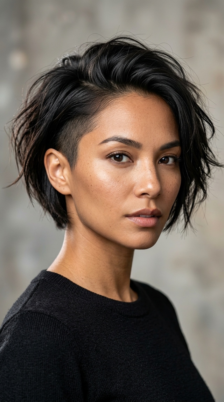 Piecey Bob with High-Contrast Undercut