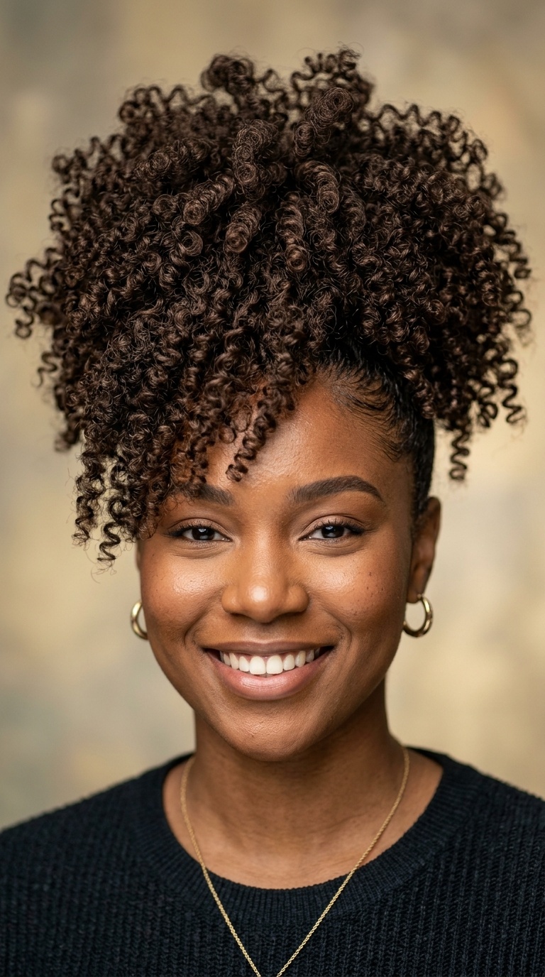 Pineapple Ponytail with High Volume