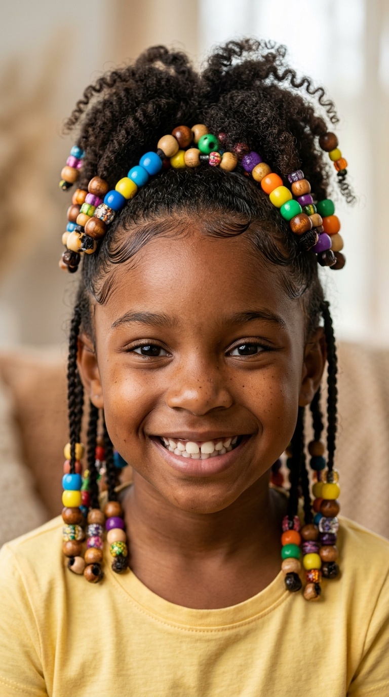 Pineapple Ponytail with Multi-Textured Beads