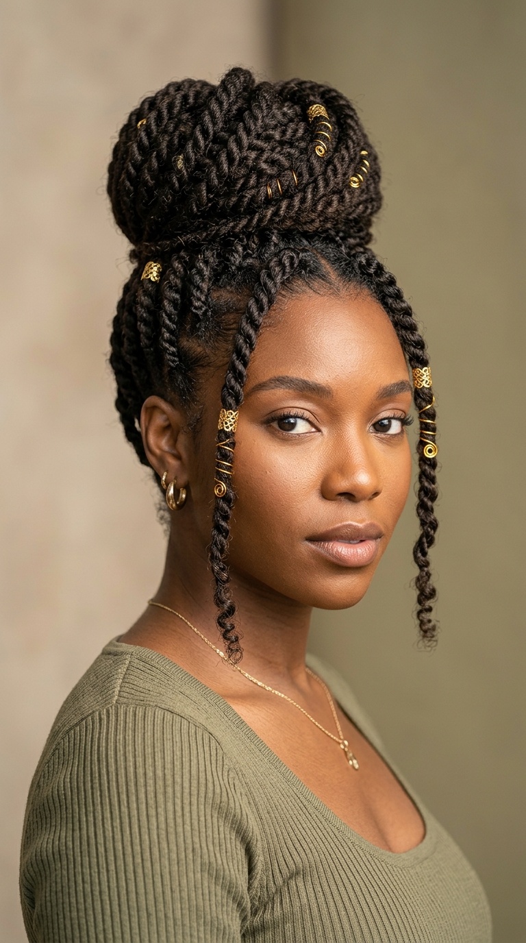 Pineapple Twist High Bun