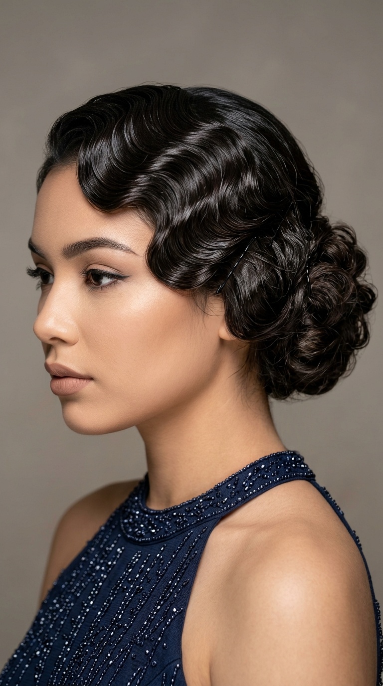 Pinned-Back Finger Waves