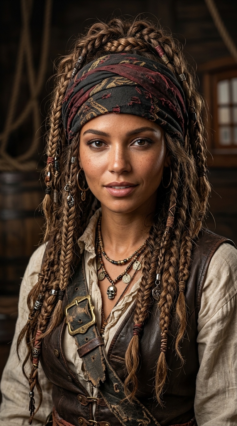 Pirate Headscarf Braids