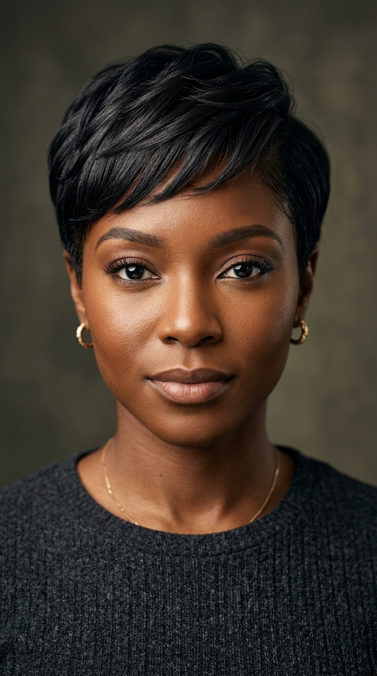 Pixie Cut on Relaxed Hair