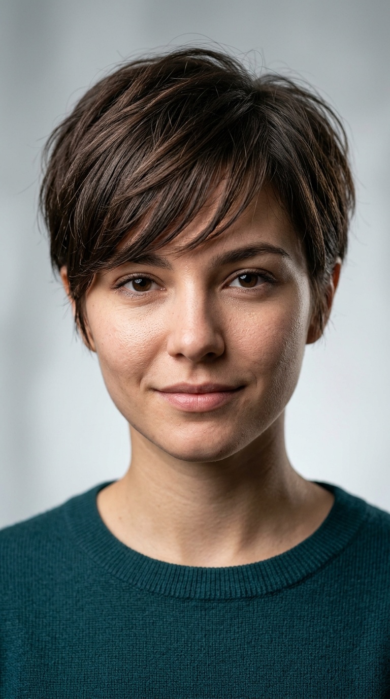 Pixie Cut with Side Bangs