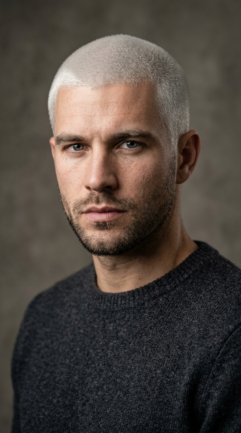 Platinum Bleached Buzz Cut