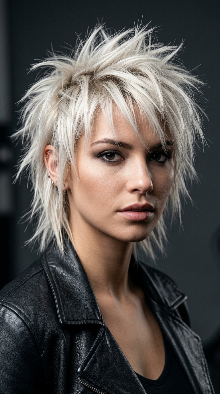 Platinum Spiky Shag