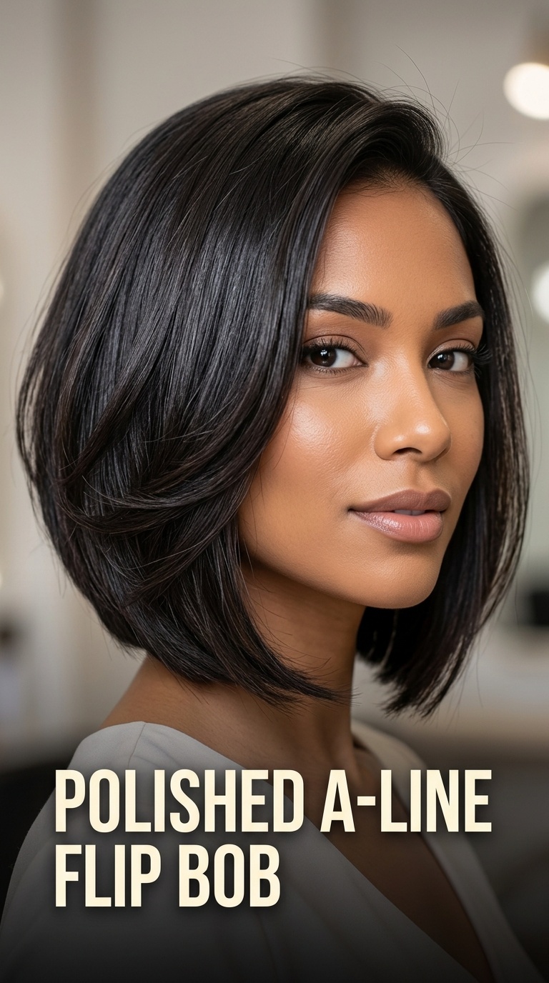 Polished A-Line Flip Bob