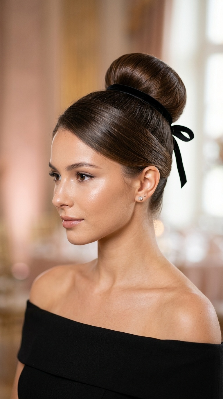 Polished Donut Bun with Ribbon