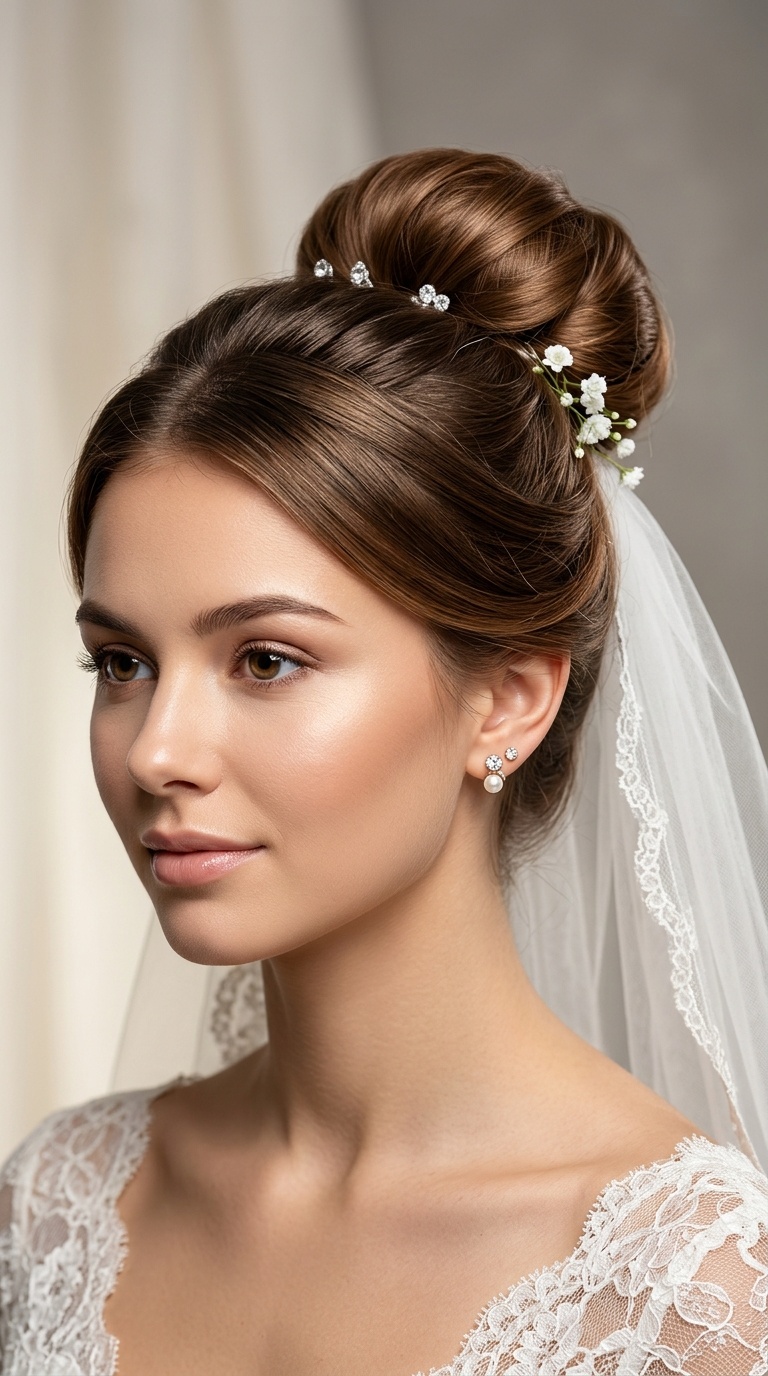 Polished Mid-Height Donut Bun