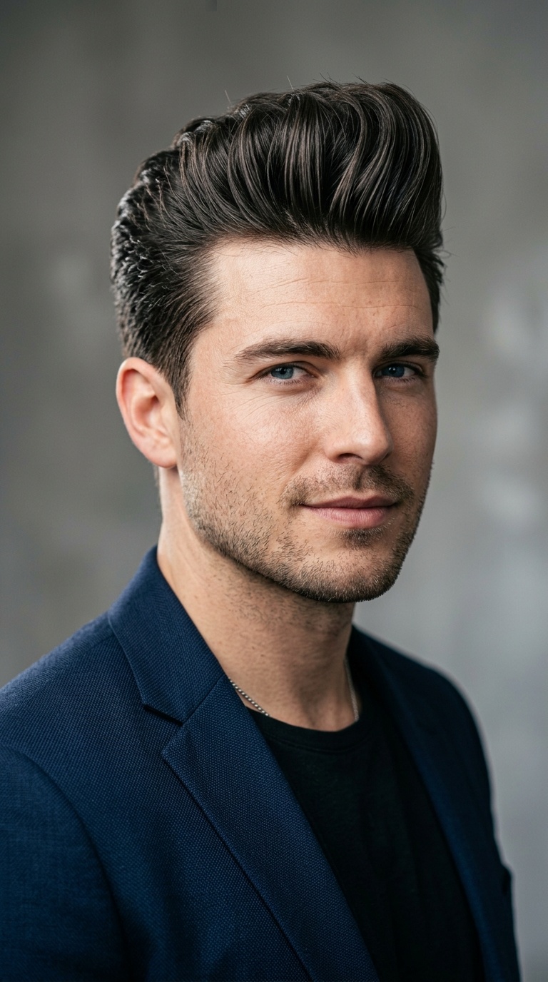 Pompadour-Inspired Quiff