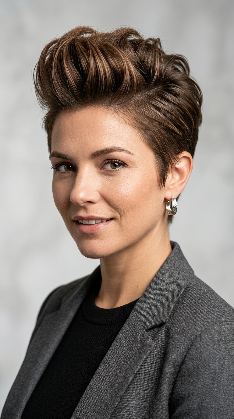 Pompadour-Style Short Cut