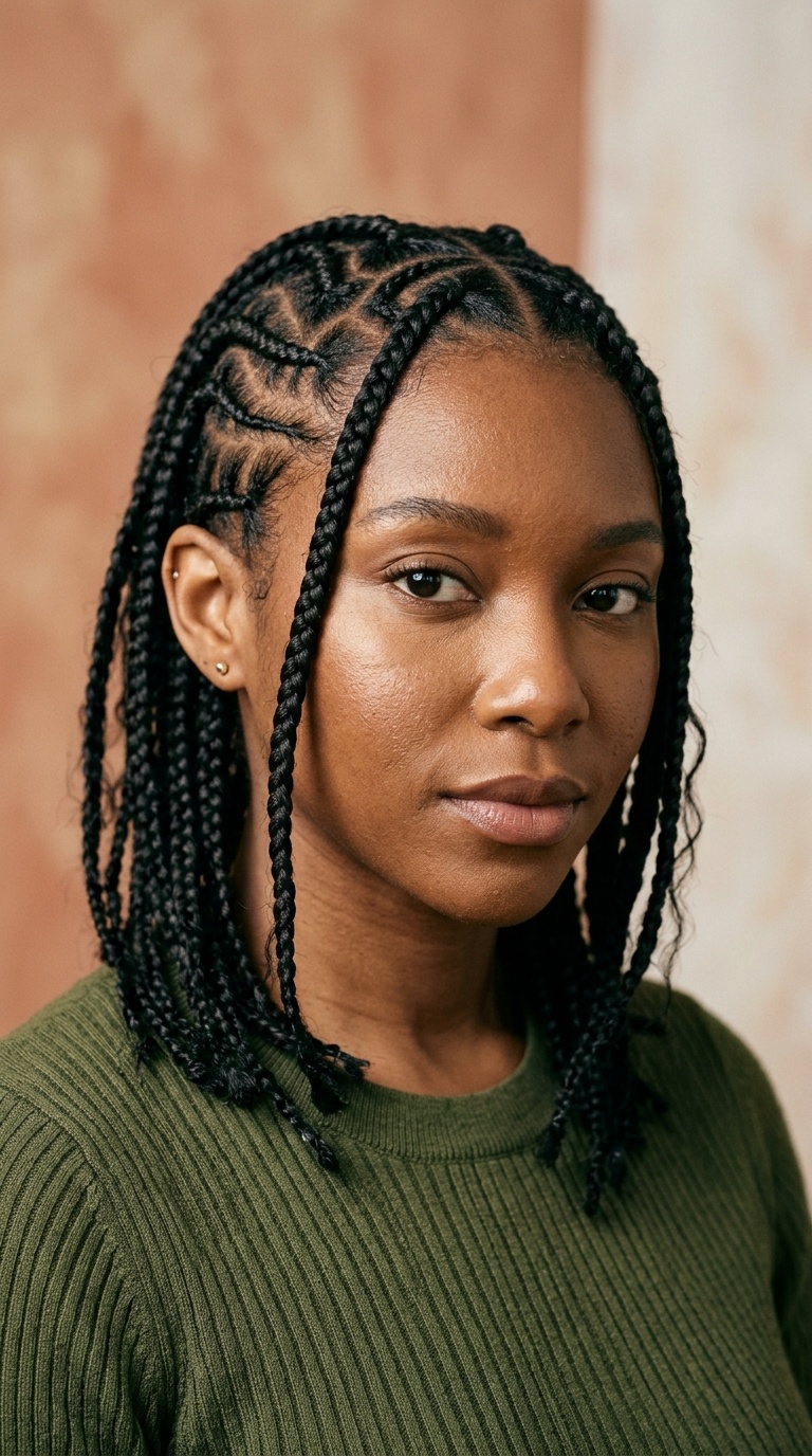 Pop Smoke Inspired Zig-Zag Braids