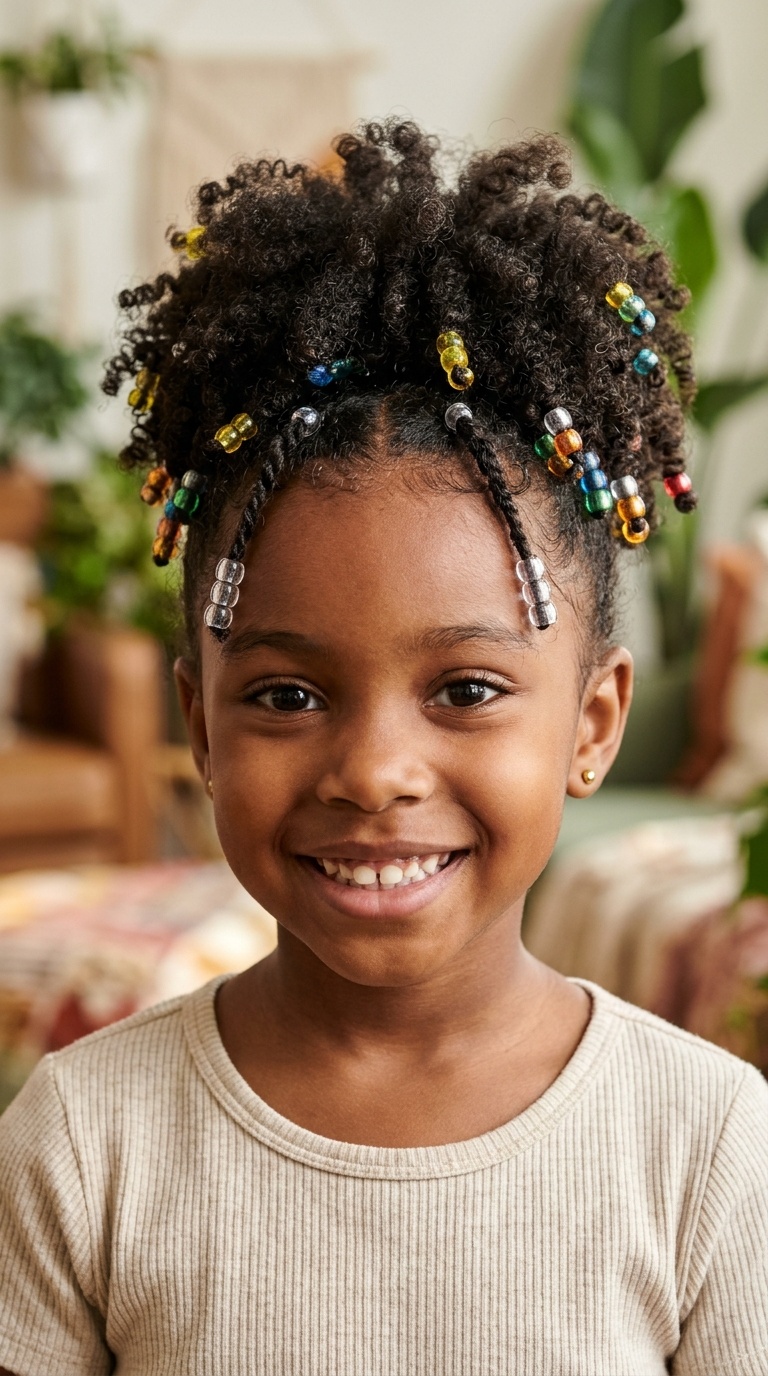 Puff with Beaded Ends