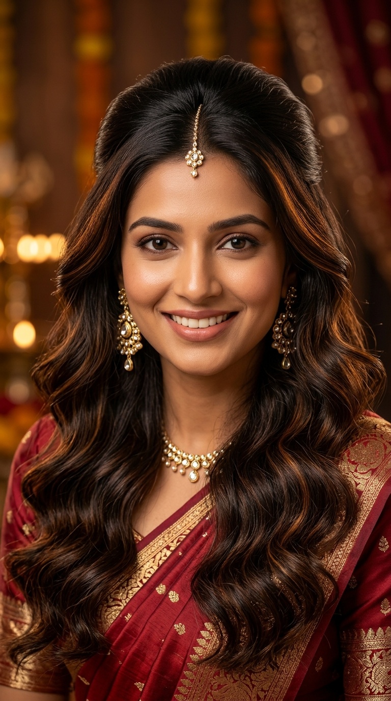Puffed Crown with Loose Waves