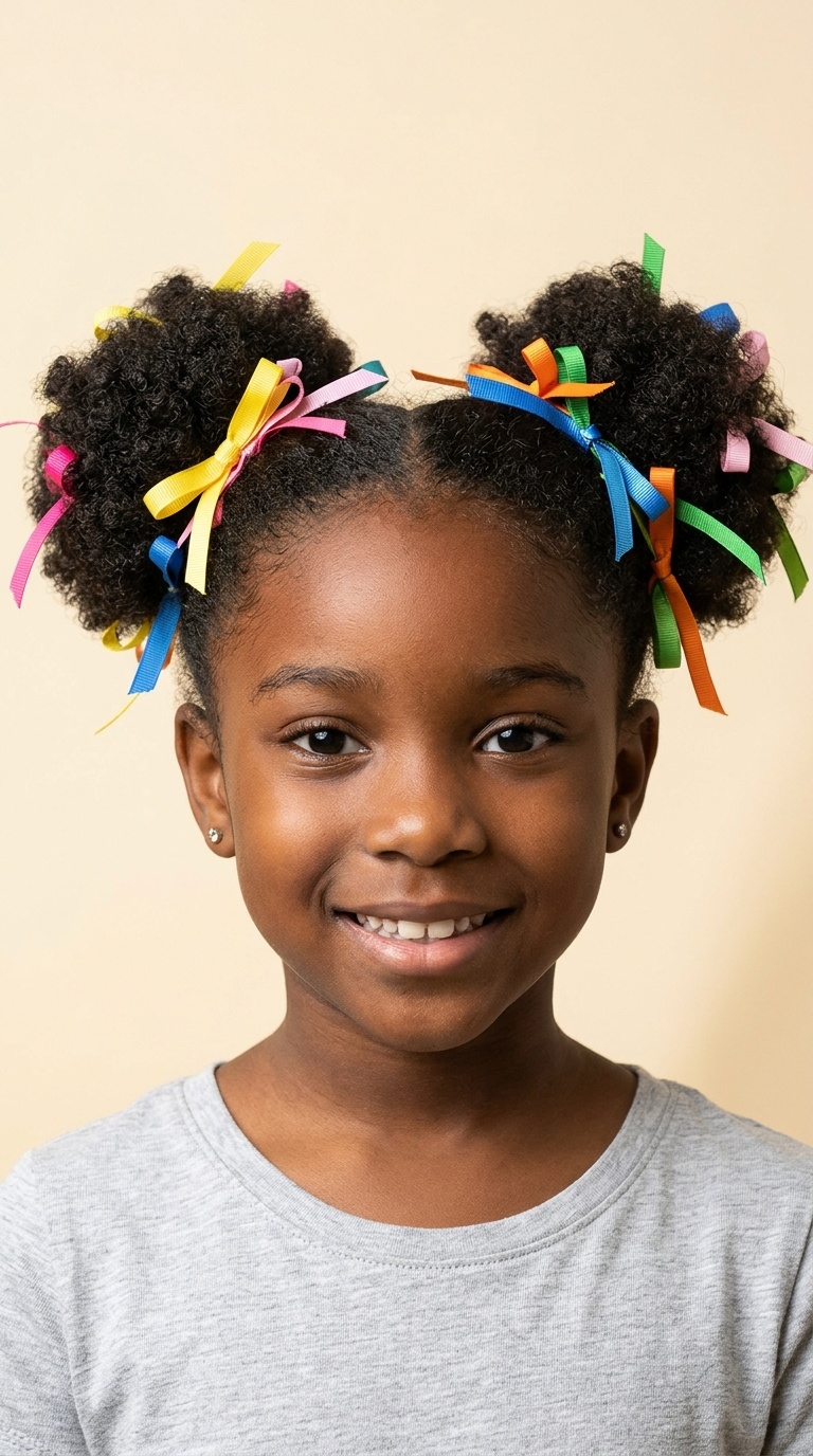 Puffs with Colorful Ribbons