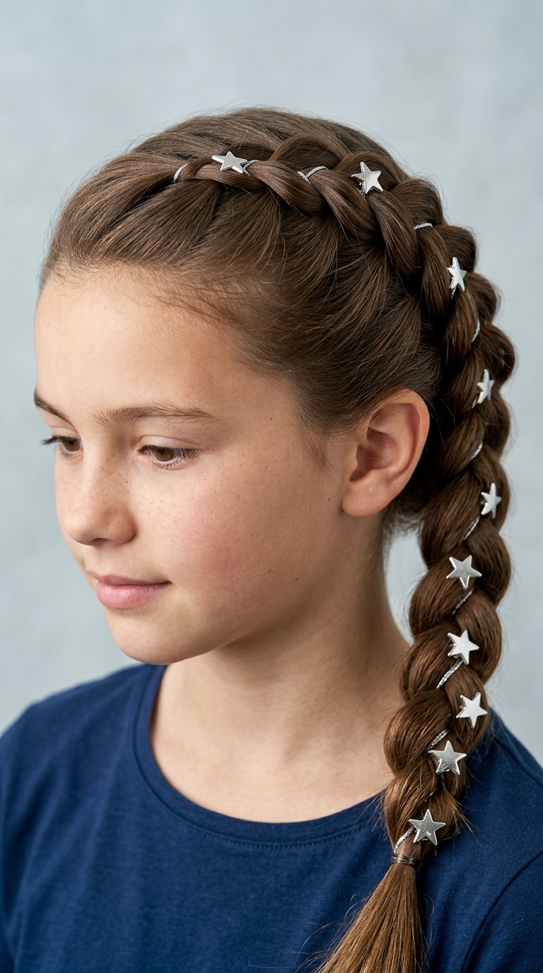 Pull-Through Braid with Silver Accents