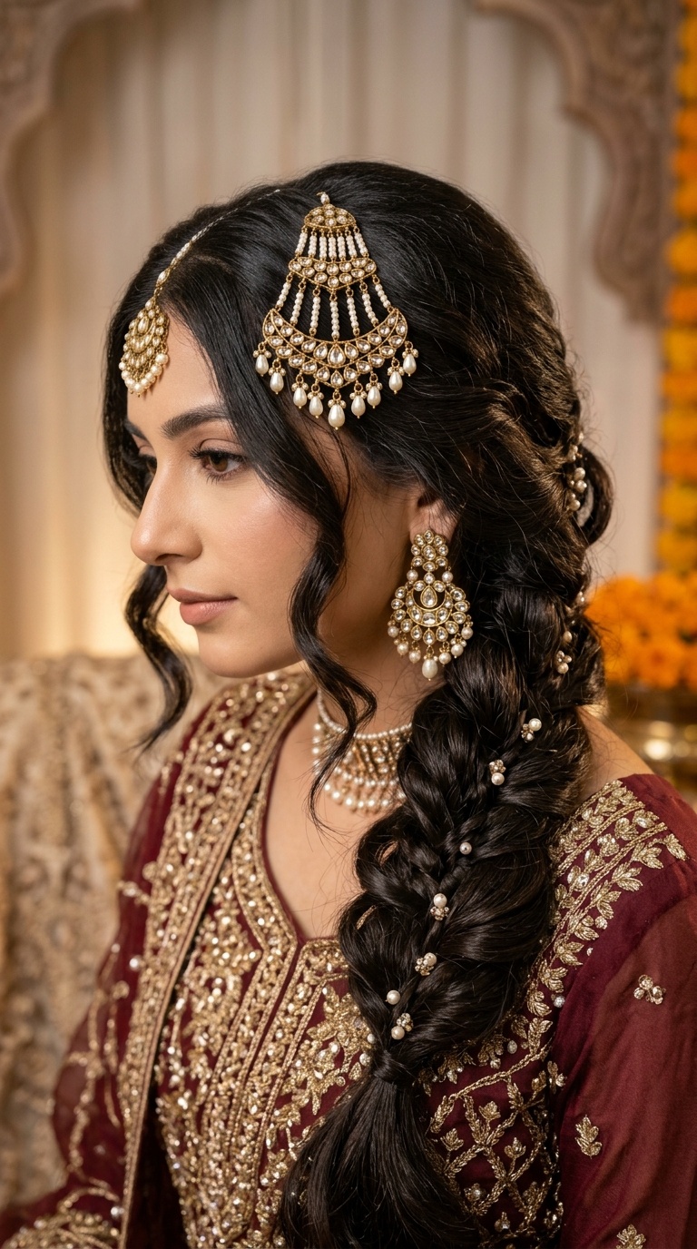 Pull-Through Braid with Stone-Studded Passa