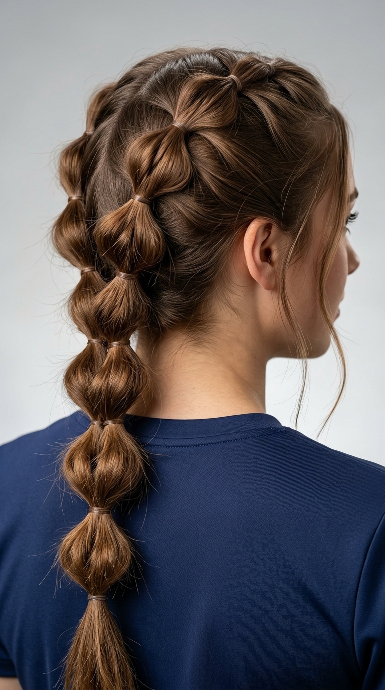 Pulled-Through Bubble Braid