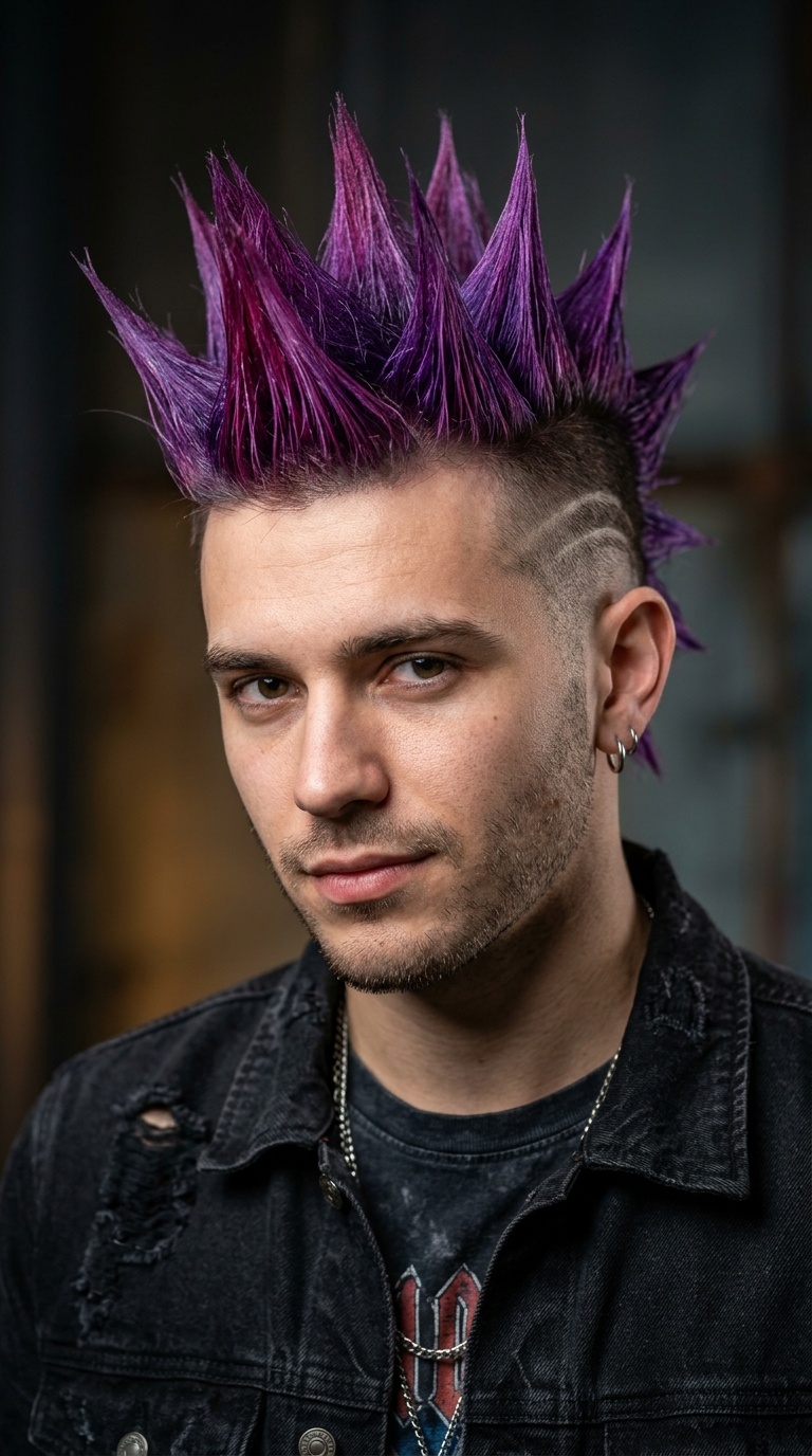 Purple Reign Fan Mohawk
