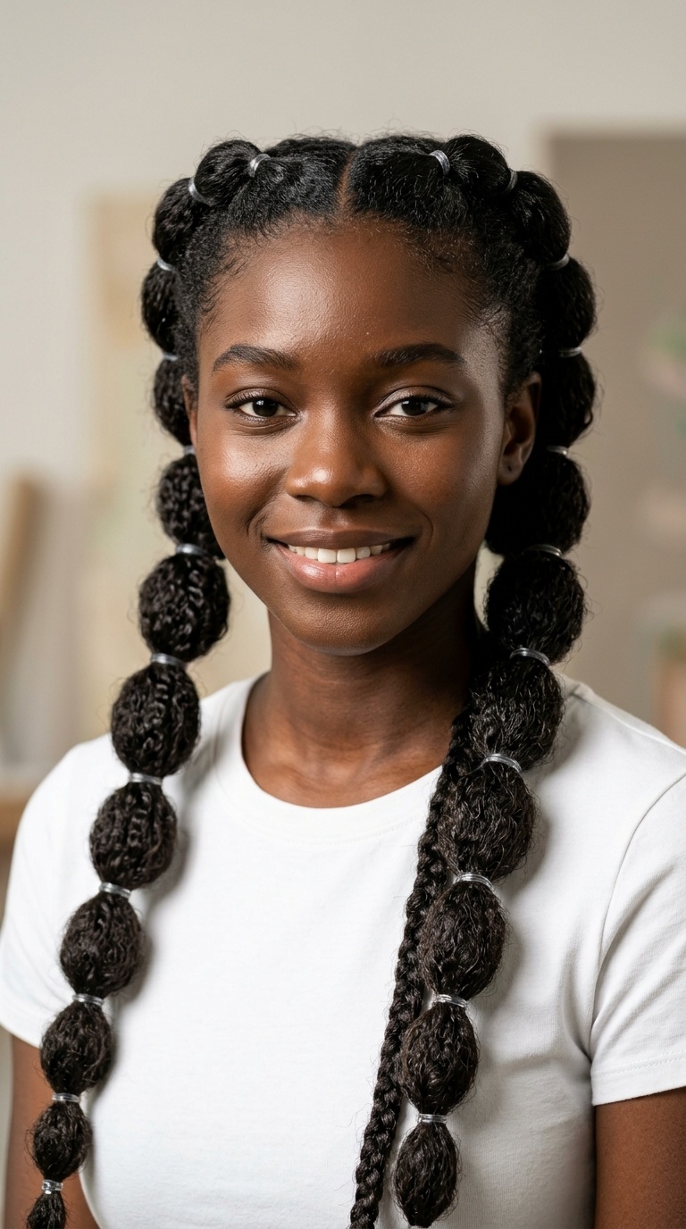 Quick Bubble Braids