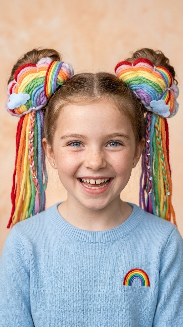 Rainbow Cloud Pigtails