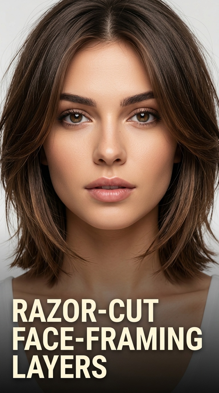 Razor-Cut Face-Framing Layers