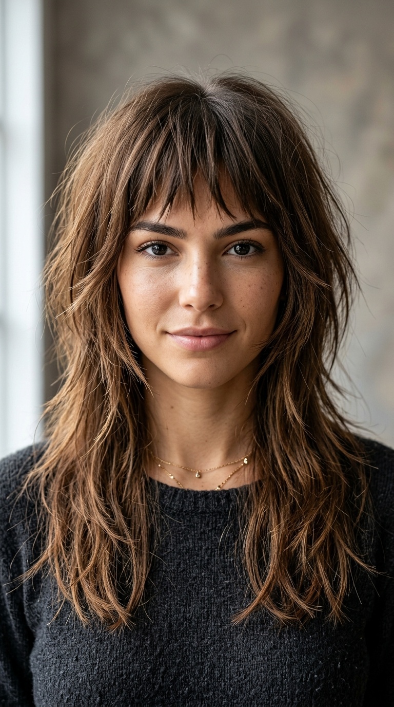 Razored Layers with Jagged Bangs