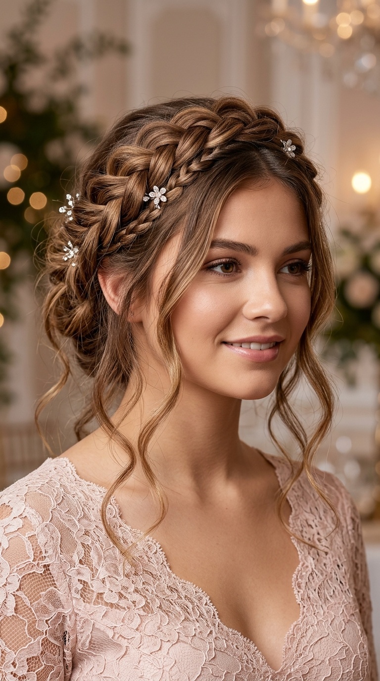 Relaxed Boho Crown Braid