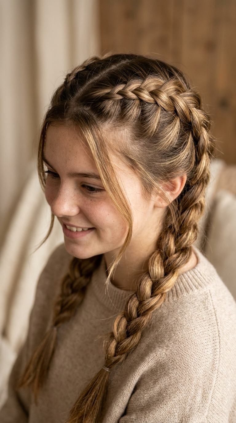 Relaxed Boho Dutch Plaits