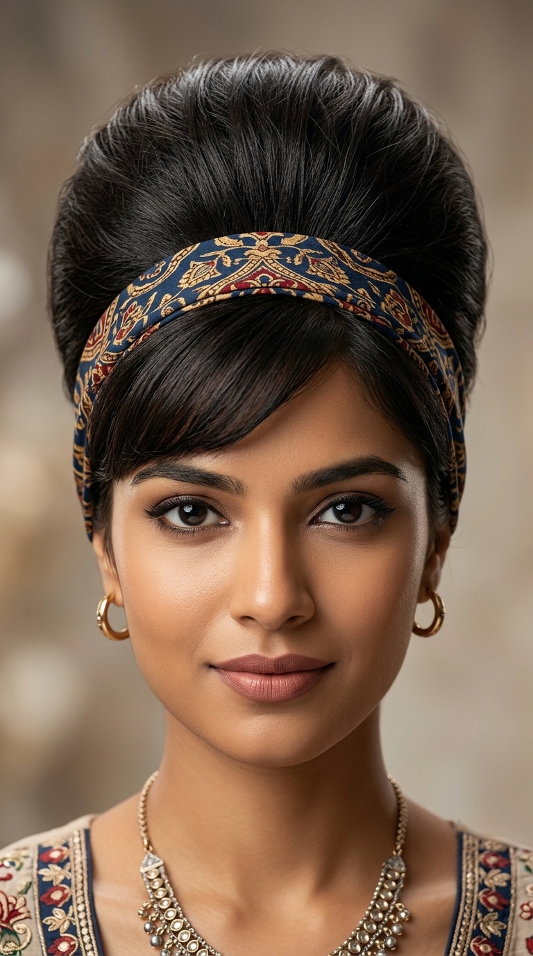 Retro Beehive with a Headband