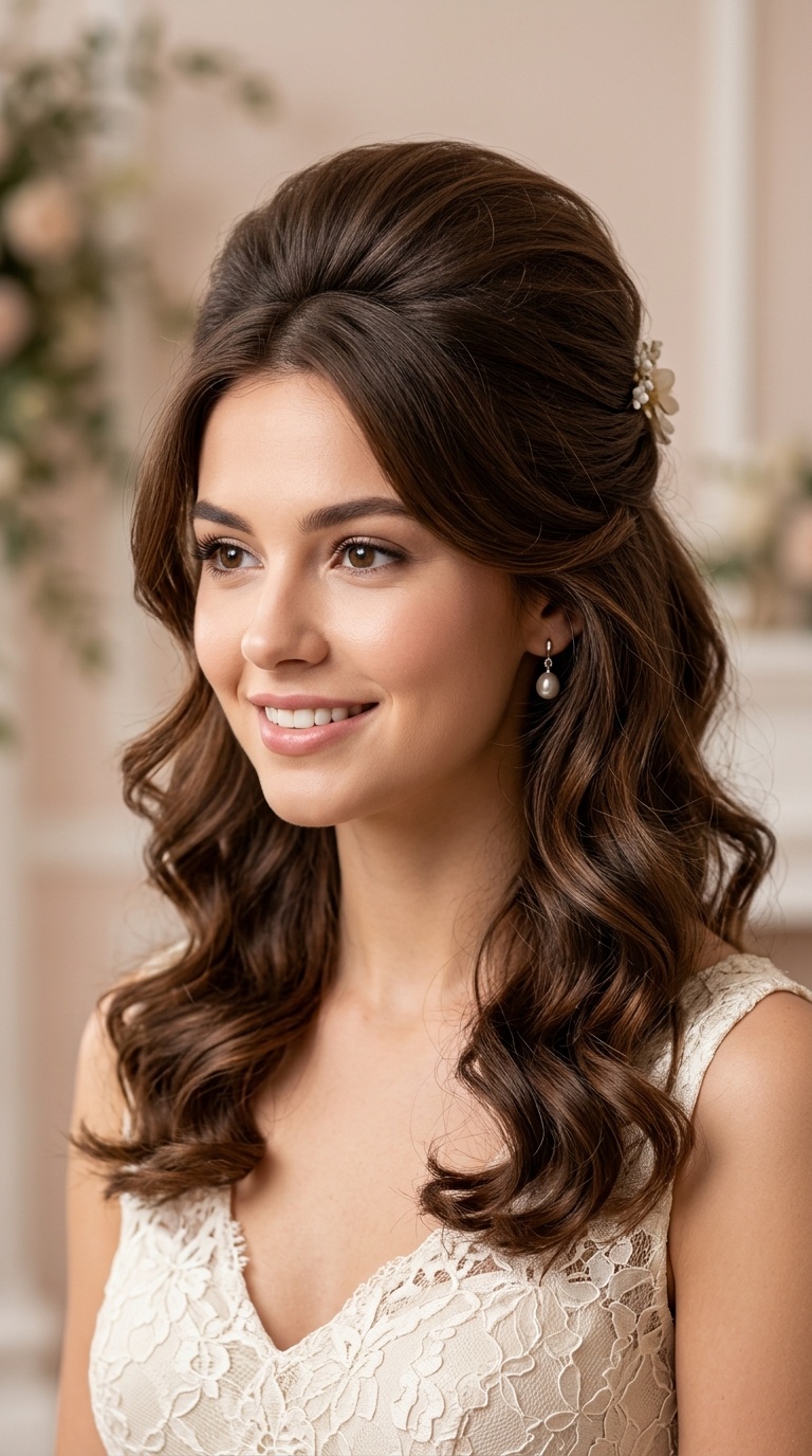 Retro Bouffant Half-Up