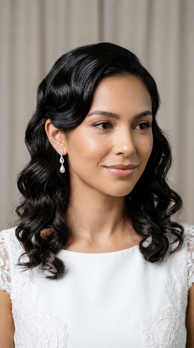Retro Finger Waves Transitioning to Curls