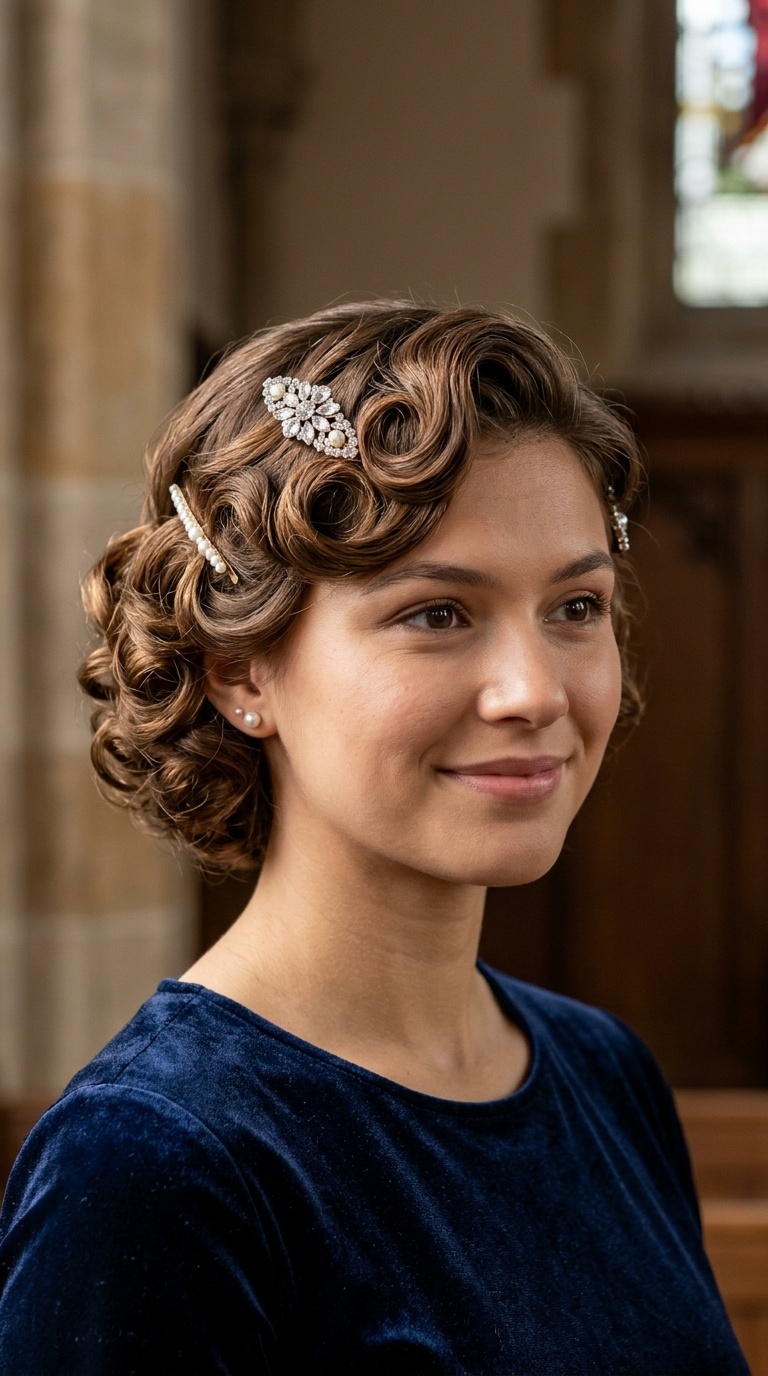 Retro Pin Curls with Vintage Clips
