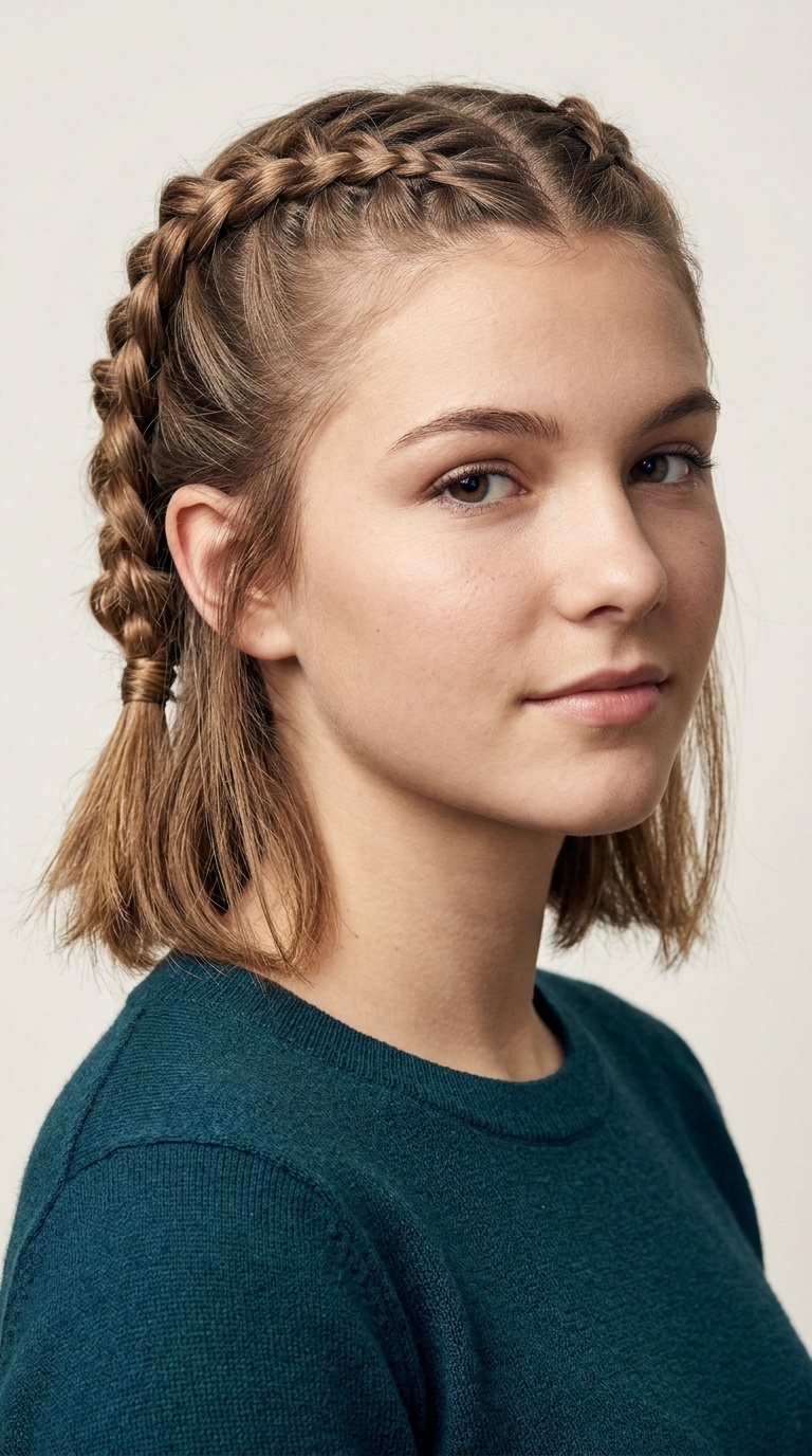Reverse Dutch Braid with Knots