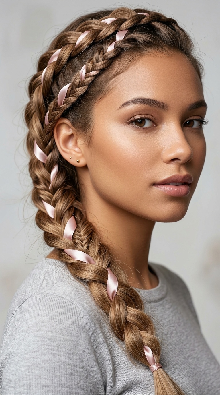 Ribbon-Intertwined Braids