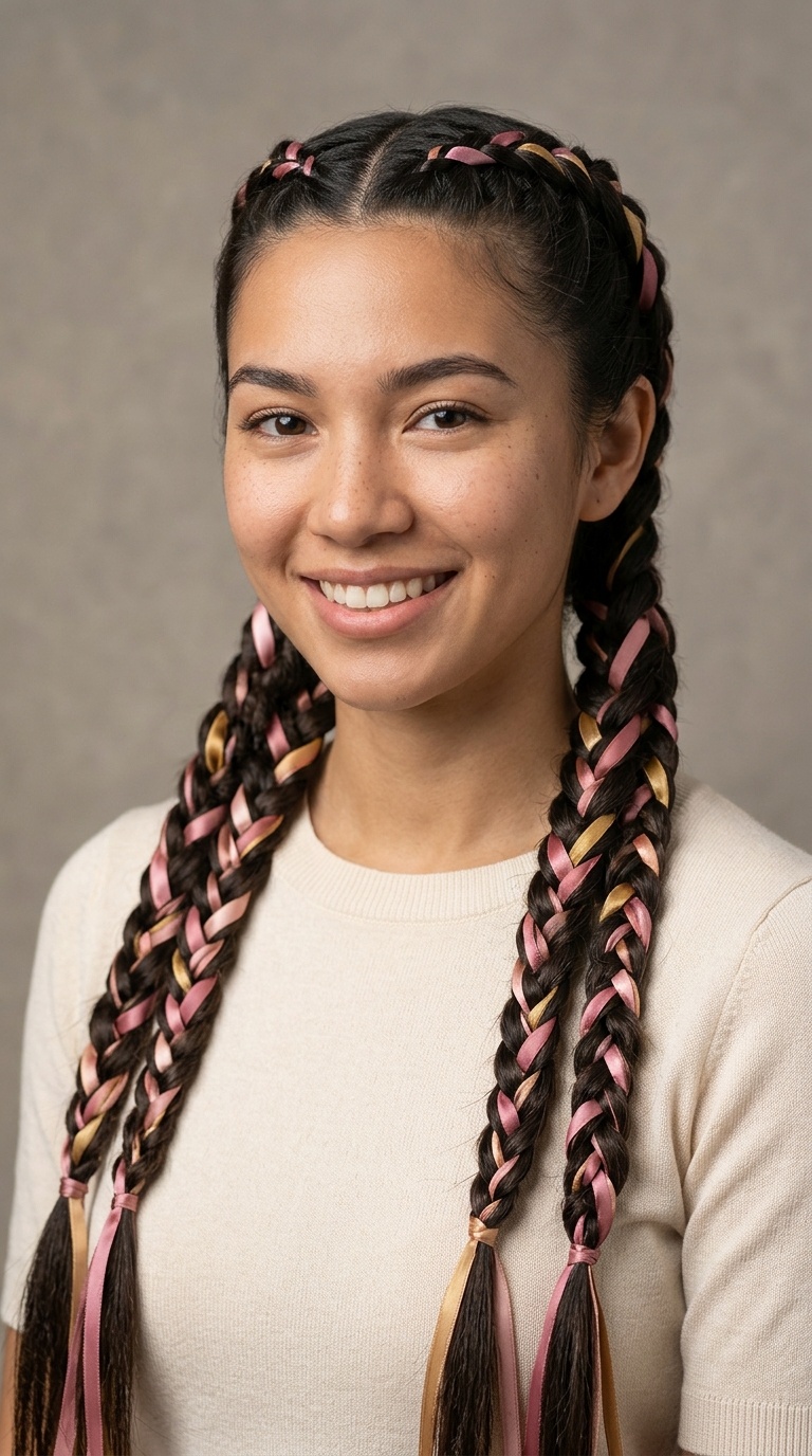 Ribbon-Intertwined Braids