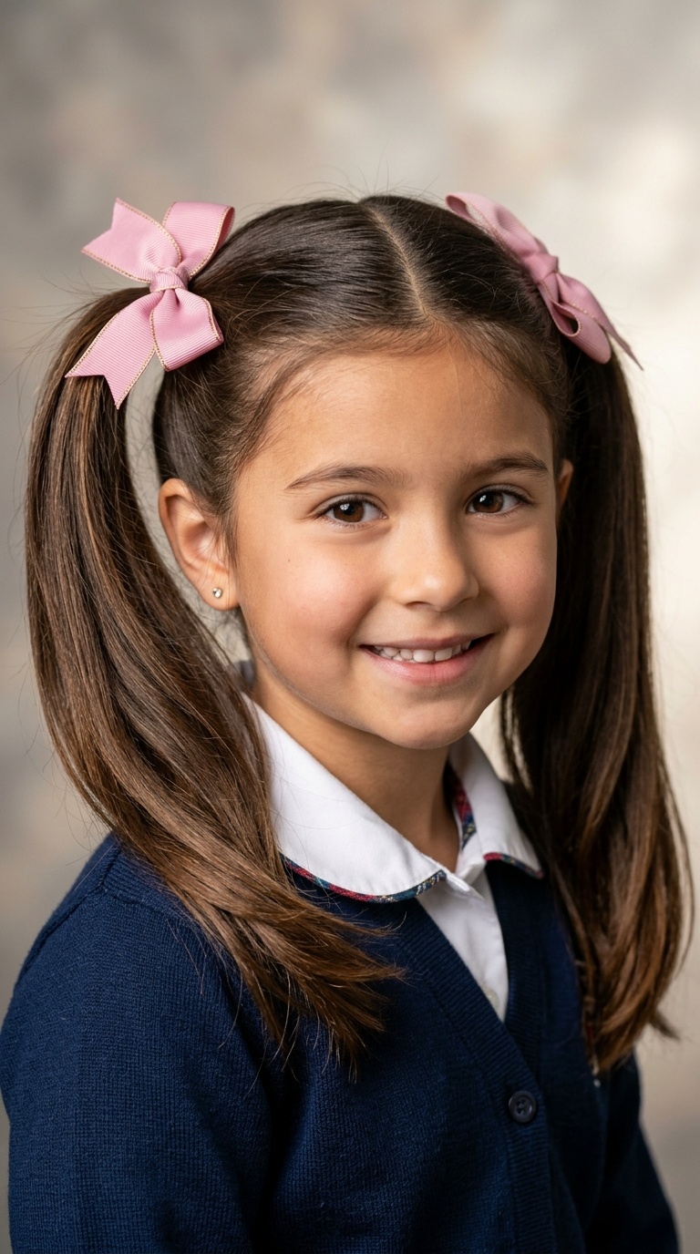 Ribbon-Tied Pigtails