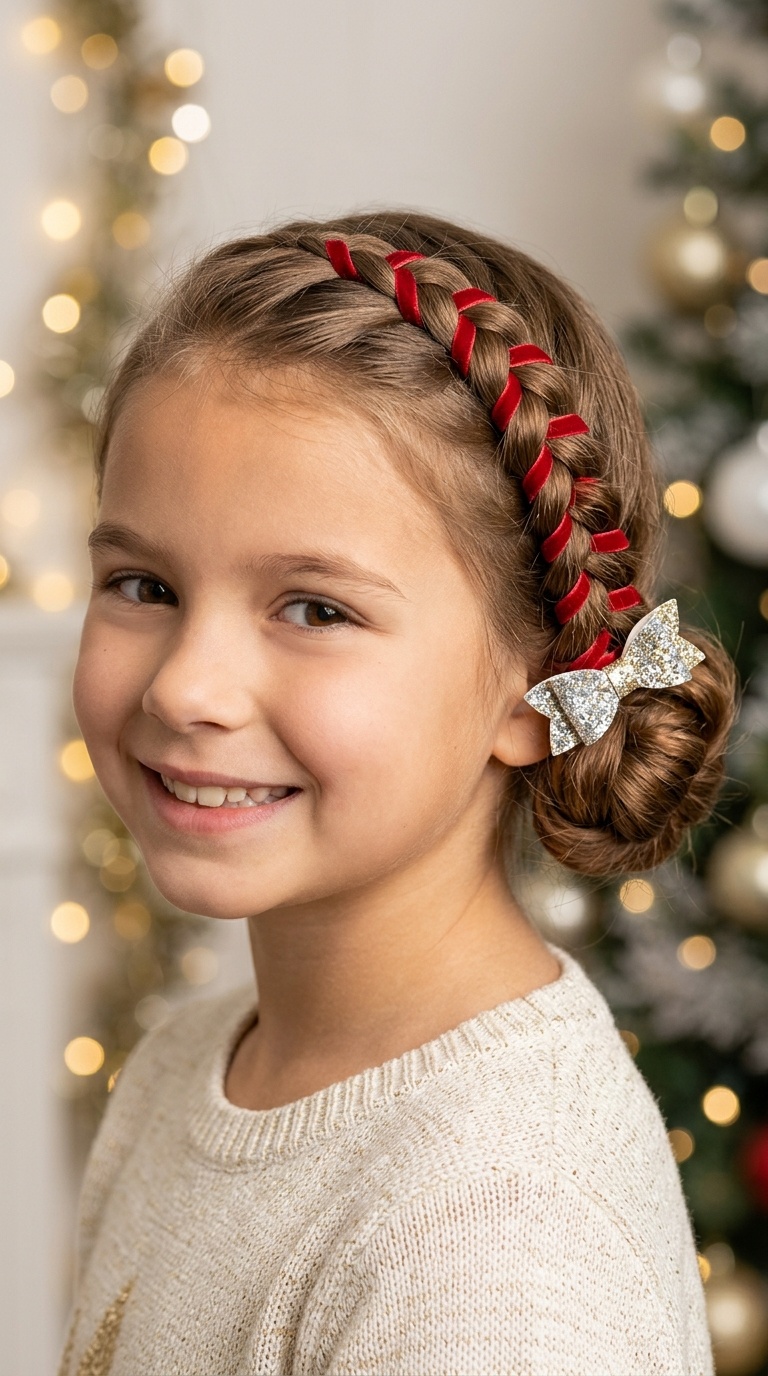 Ribbon-Wrapped French Braid
