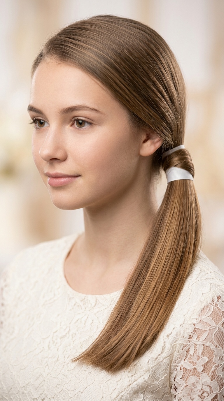 Ribbon-Wrapped Ponytail