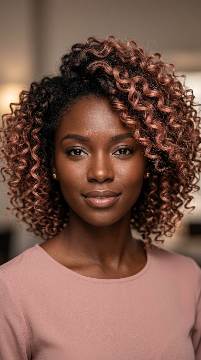 Romantic Rose Gold Wand Curls