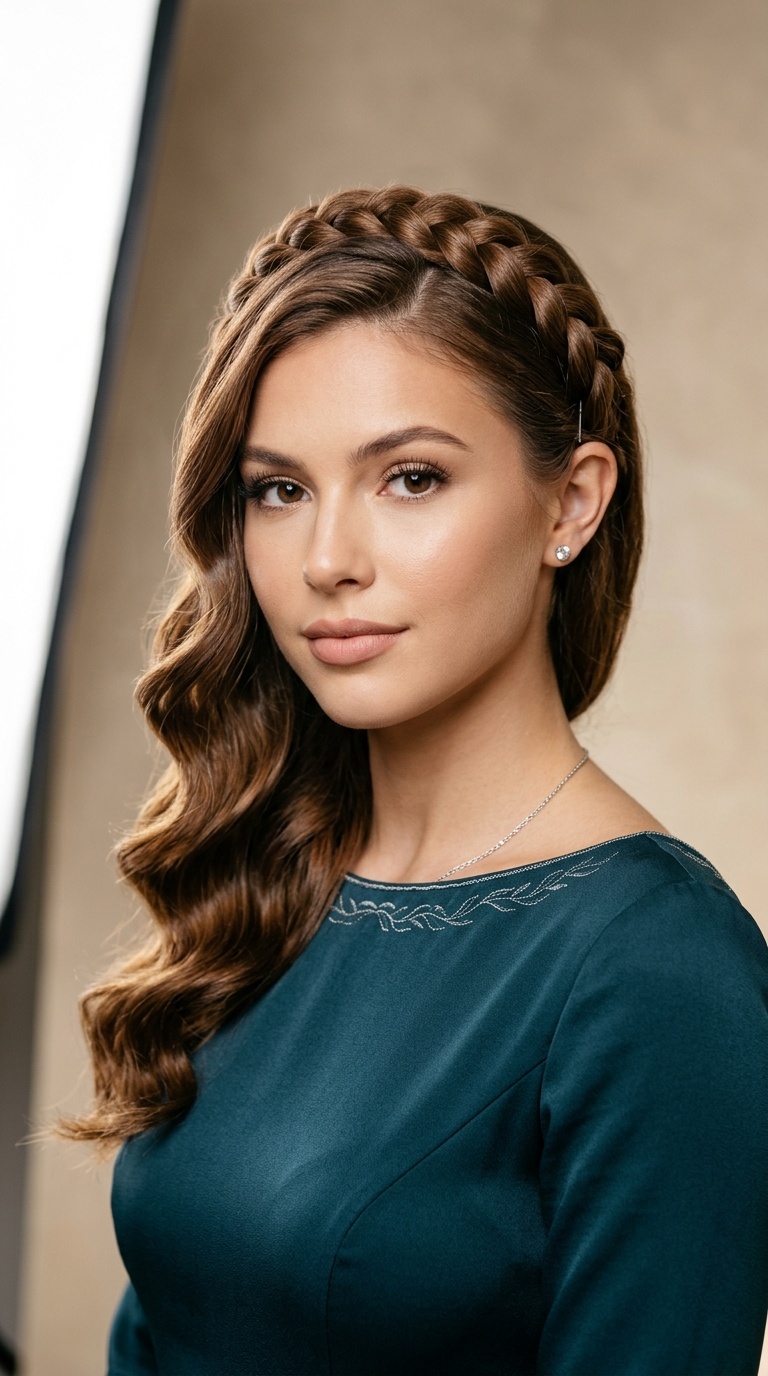 Rope Braid Wrap with Polished Hollywood Waves