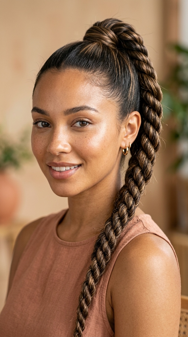 Rope Twisted Ponytail